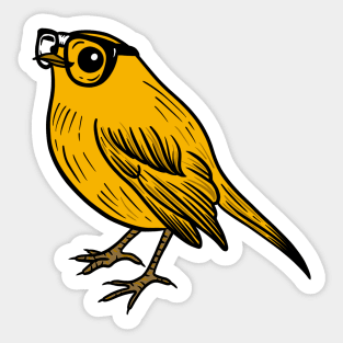 Cute Little Bird Nerd Sticker